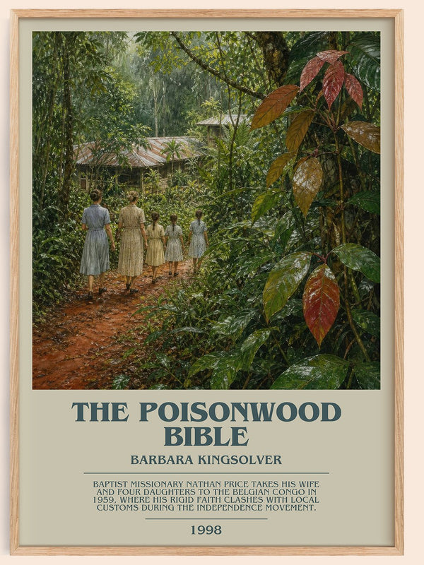 The Poisonwood Bible bookish book poster by Barbara Kingsolver – framed literary art print