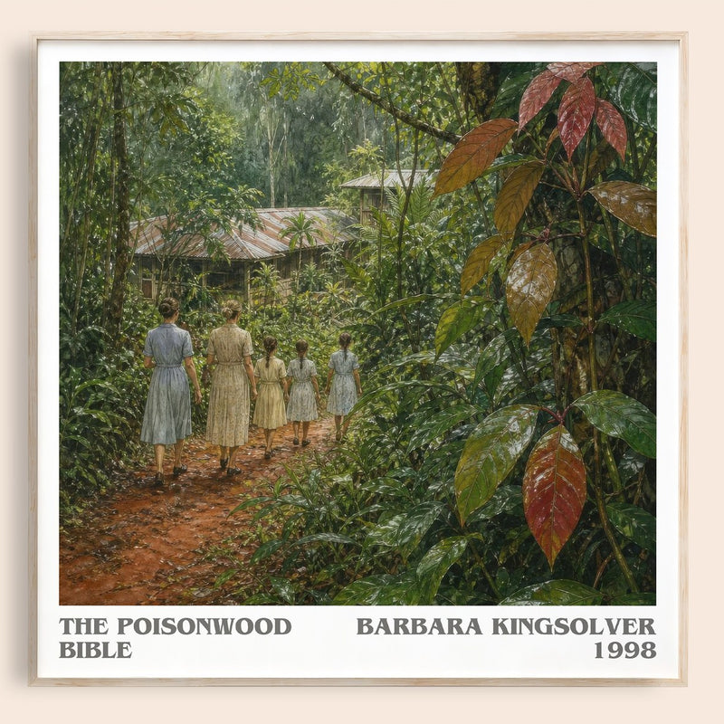 The Poisonwood Bible literary book poster by Barbara Kingsolver – framed literary art print