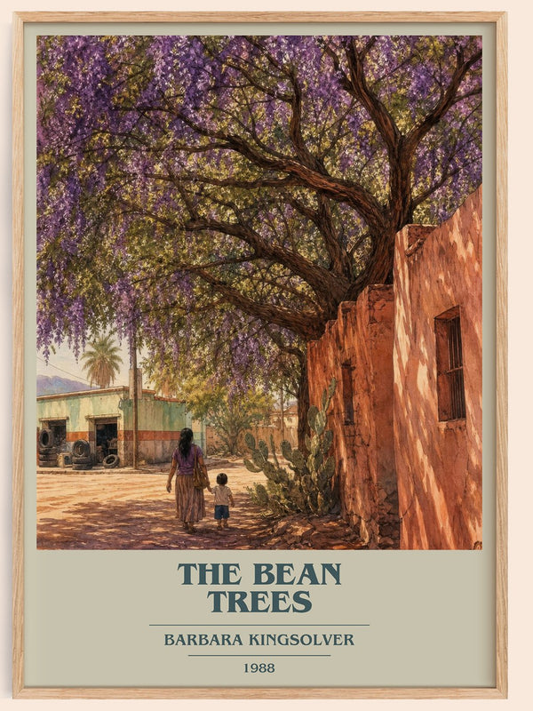 The Bean Trees book cover book poster by Barbara Kingsolver – framed literary art print