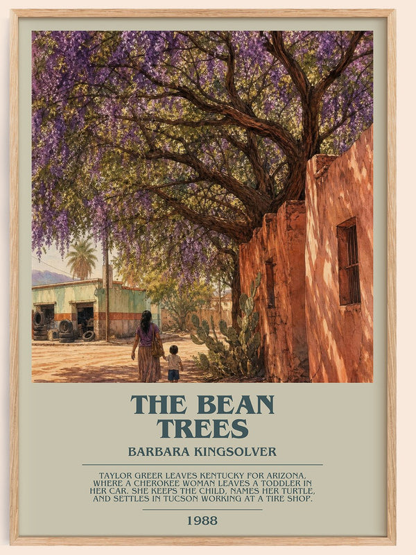 The Bean Trees bookish book poster by Barbara Kingsolver – framed literary art print