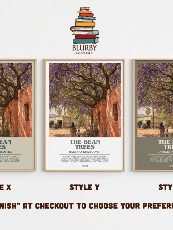 The Bean Trees bookish print in frame leaning in hallway – contemporary fiction wall art