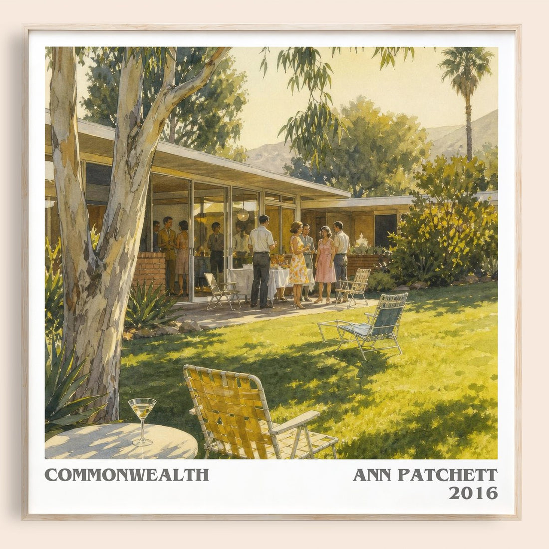 Commonwealth literary book poster by Ann Patchett – framed literary art print