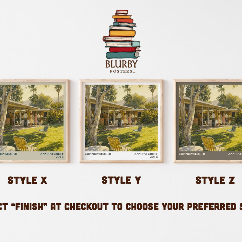Commonwealth literary print in frame leaning in hallway – literary fiction wall art
