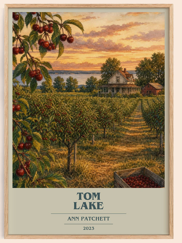 Tom Lake book cover book poster by Ann Patchett – framed literary art print