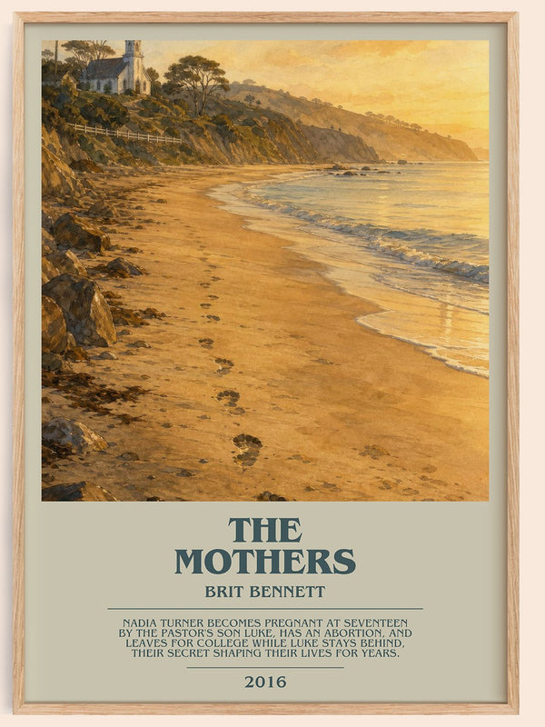 The Mothers bookish book poster by Brit Bennett – framed literary art print