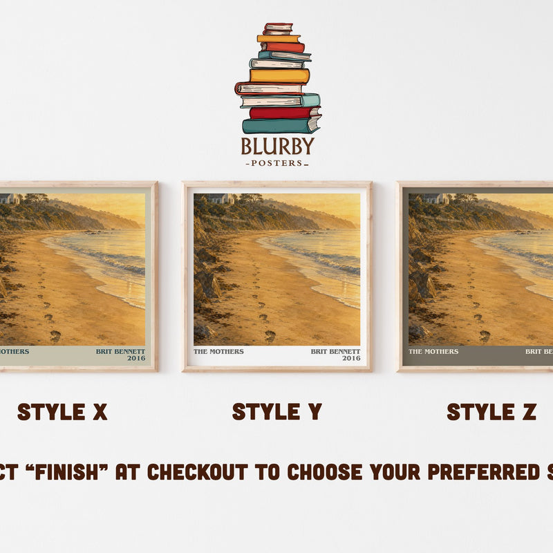 The Mothers literary print in frame leaning in hallway – contemporary fiction wall art