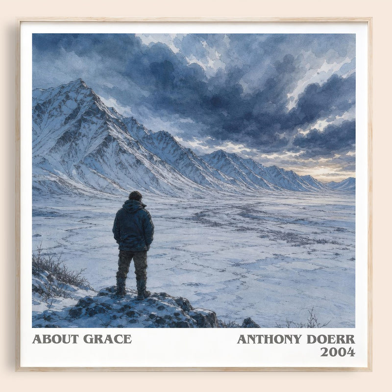 About Grace literary book poster by Anthony Doerr – framed literary art print