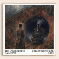 The Underground Railroad literary book poster by Colson Whitehead – framed literary art print