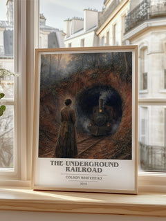 The Underground Railroad book cover poster colour and style options – Colson Whitehead book art