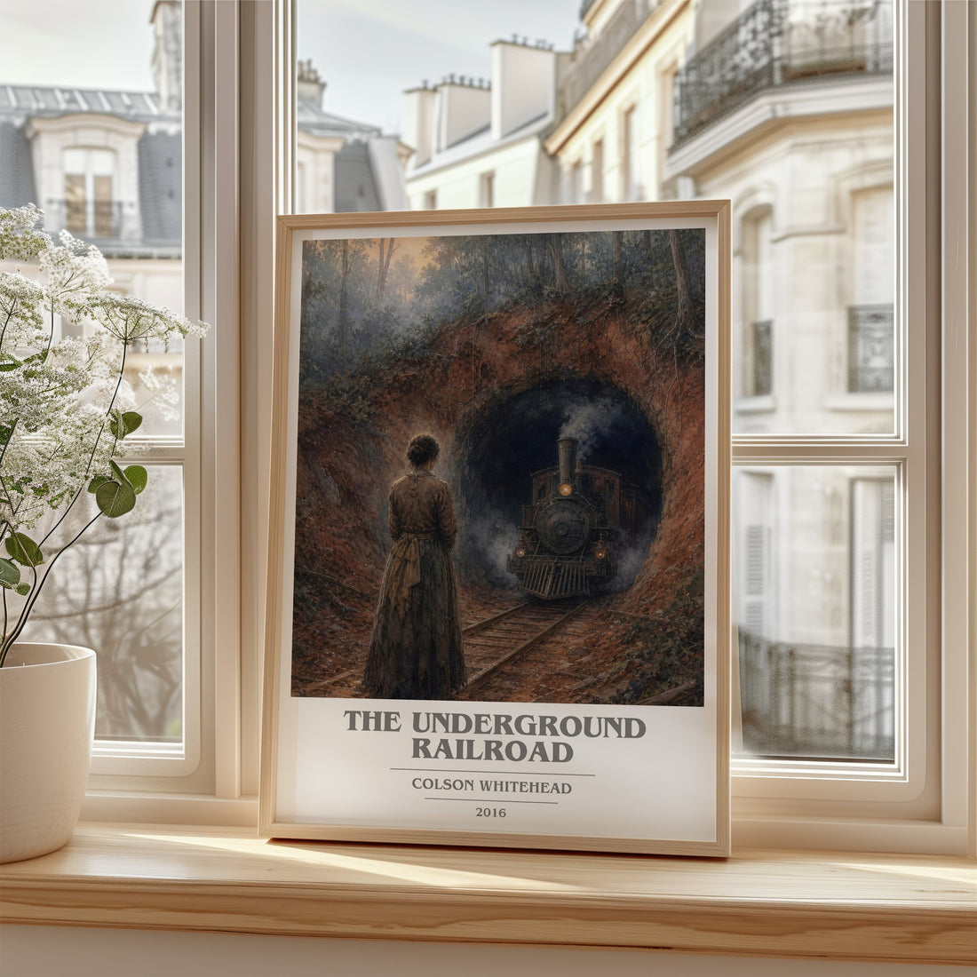 The Underground Railroad book cover poster colour and style options – Colson Whitehead book art