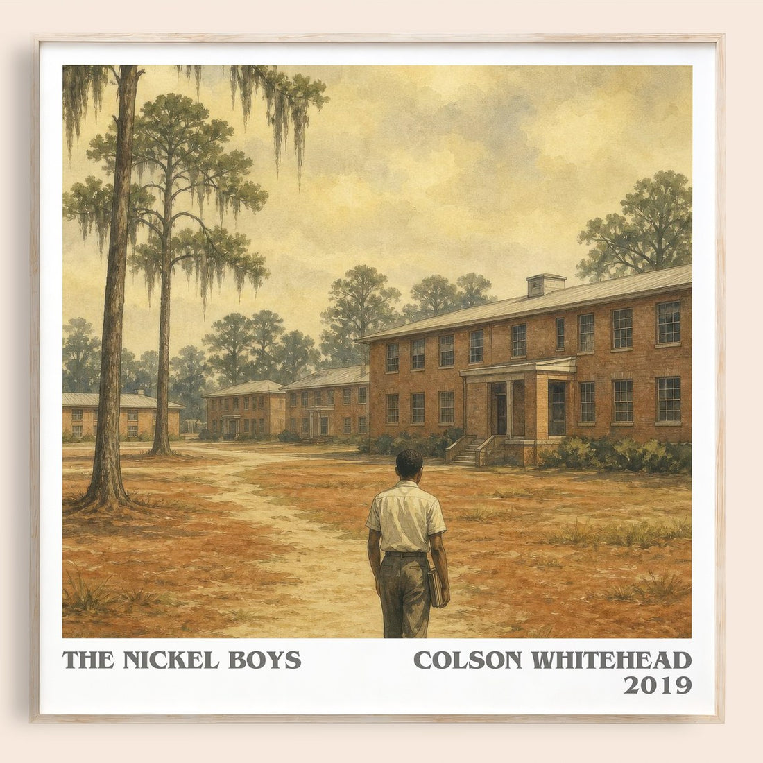 The Nickel Boys literary book poster by Colson Whitehead – framed literary art print