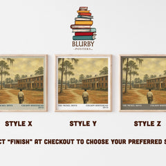 The Nickel Boys literary print in frame leaning in hallway – literary fiction wall art