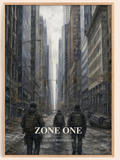 Zone One watercolour book poster by Colson Whitehead – framed literary art print