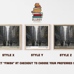 Zone One literary print in frame leaning in hallway – literary fiction wall art