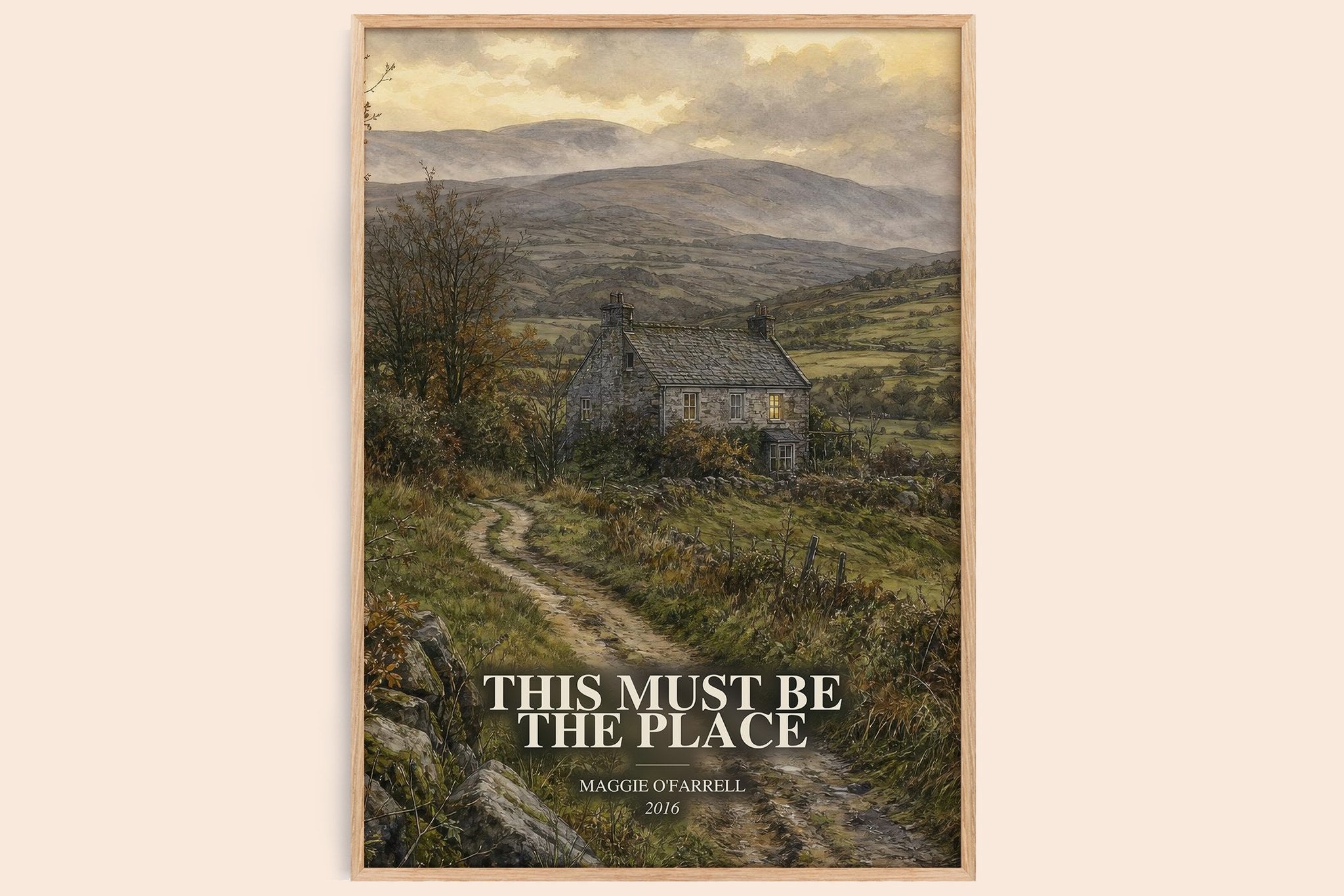 This Must Be the Place Book Watercolour Illustration by M. O'Farrell