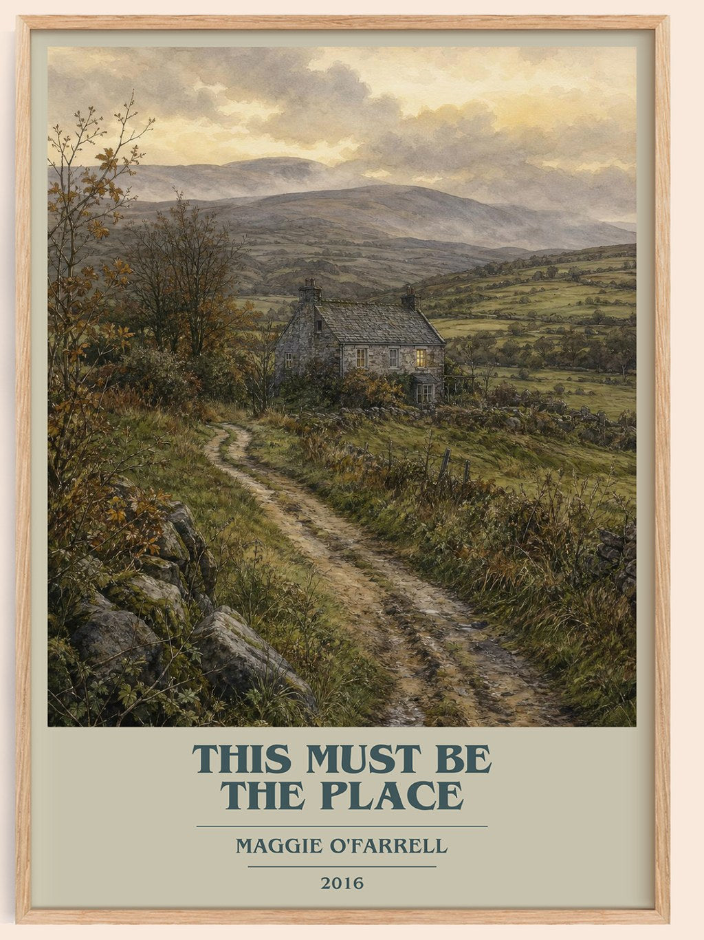 This Must Be the Place book cover book poster by Maggie O'Farrell – framed literary art print