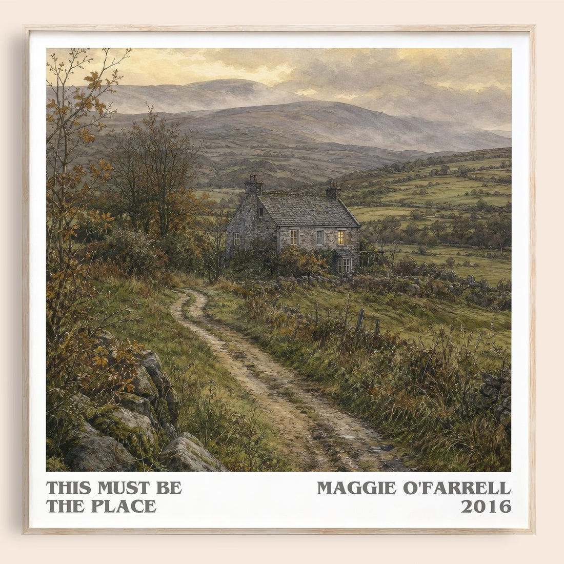 This Must Be the Place literary book poster by Maggie O'Farrell – framed literary art print