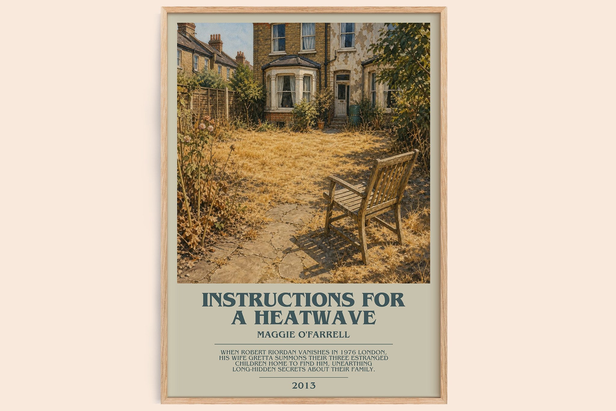 Instructions for a Heatwave Bookish Wall Art by Maggie O'Farrell