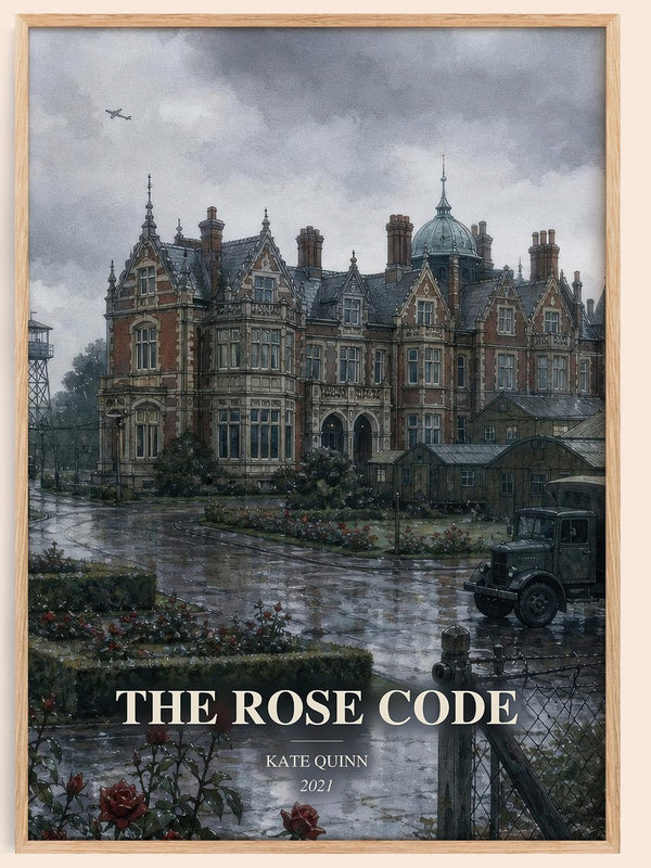 The Rose Code watercolour book poster by Kate Quinn – framed literary art print