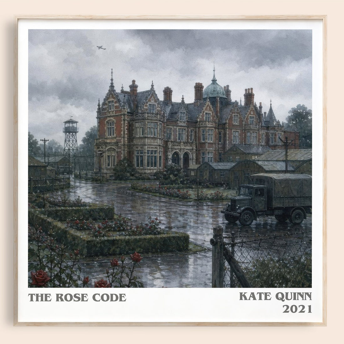 The Rose Code literary book poster by Kate Quinn – framed literary art print