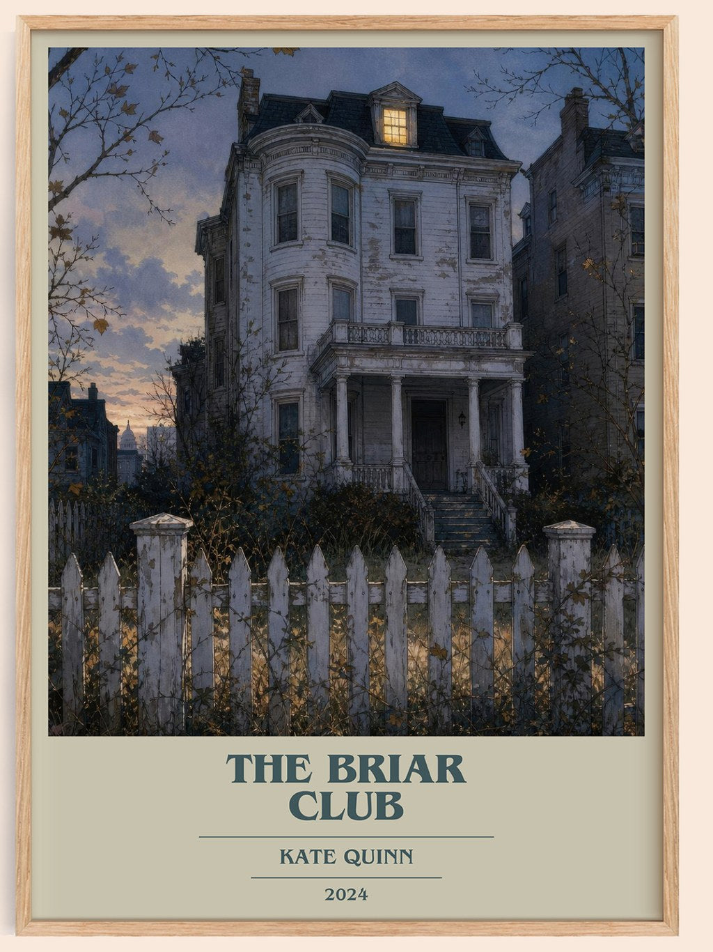 The Briar Club book cover book poster by Kate Quinn – framed literary art print