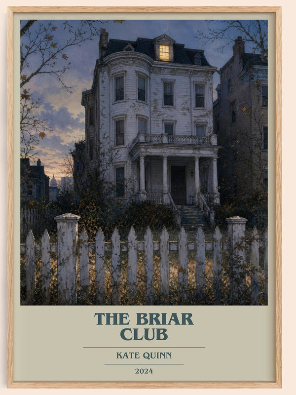 The Briar Club book cover book poster by Kate Quinn – framed literary art print