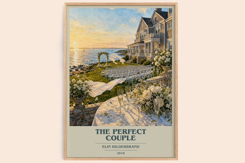 The Perfect Couple Book Cover Poster by Elin Hilderbrand (Modern Minimalist style)