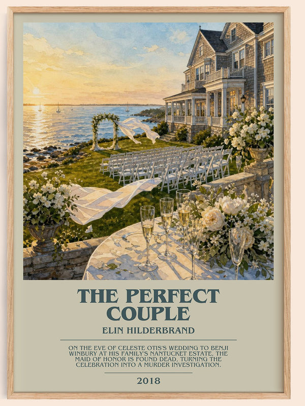 The Perfect Couple bookish book poster by Elin Hilderbrand – framed literary art print