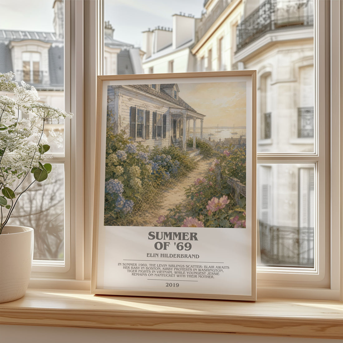 Summer of '69 bookish poster colour and style options – Elin Hilderbrand book art (mockup)