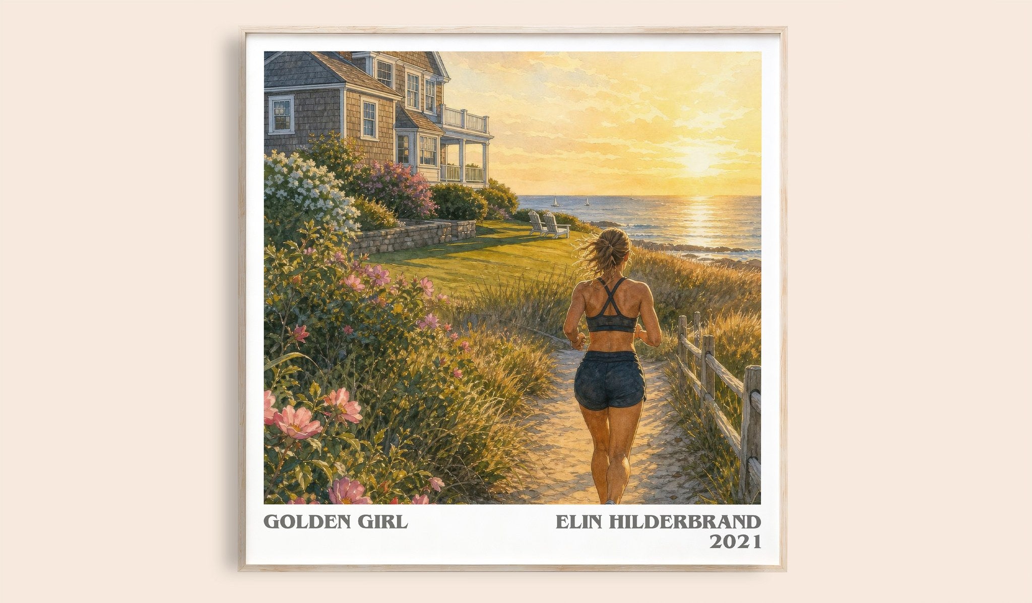 Golden Girl Literary Art Print by Elin Hilderbrand