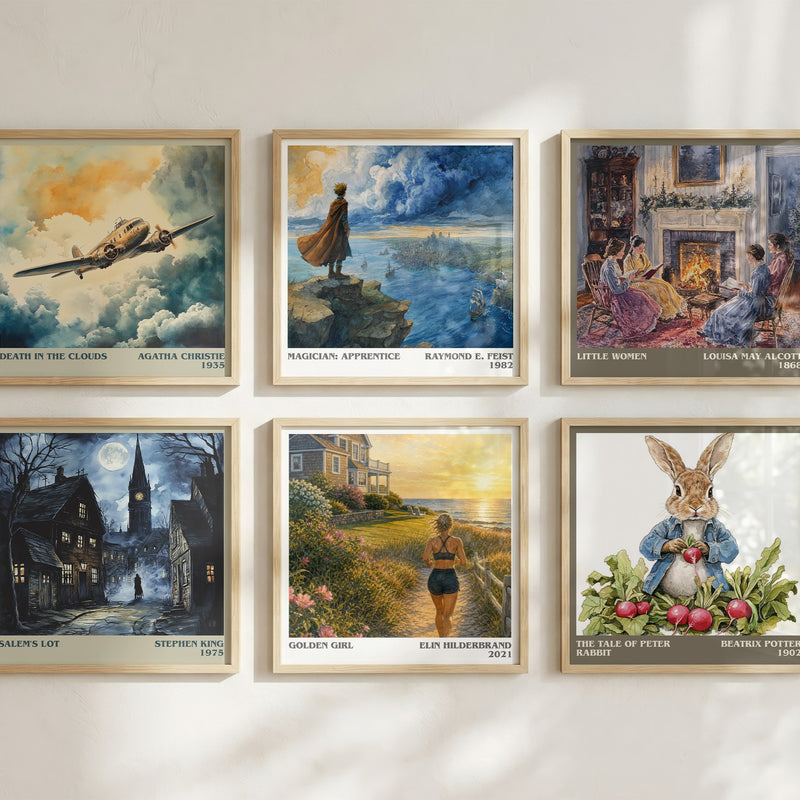 Golden Girl literary art print colour and style options – Elin Hilderbrand book art
