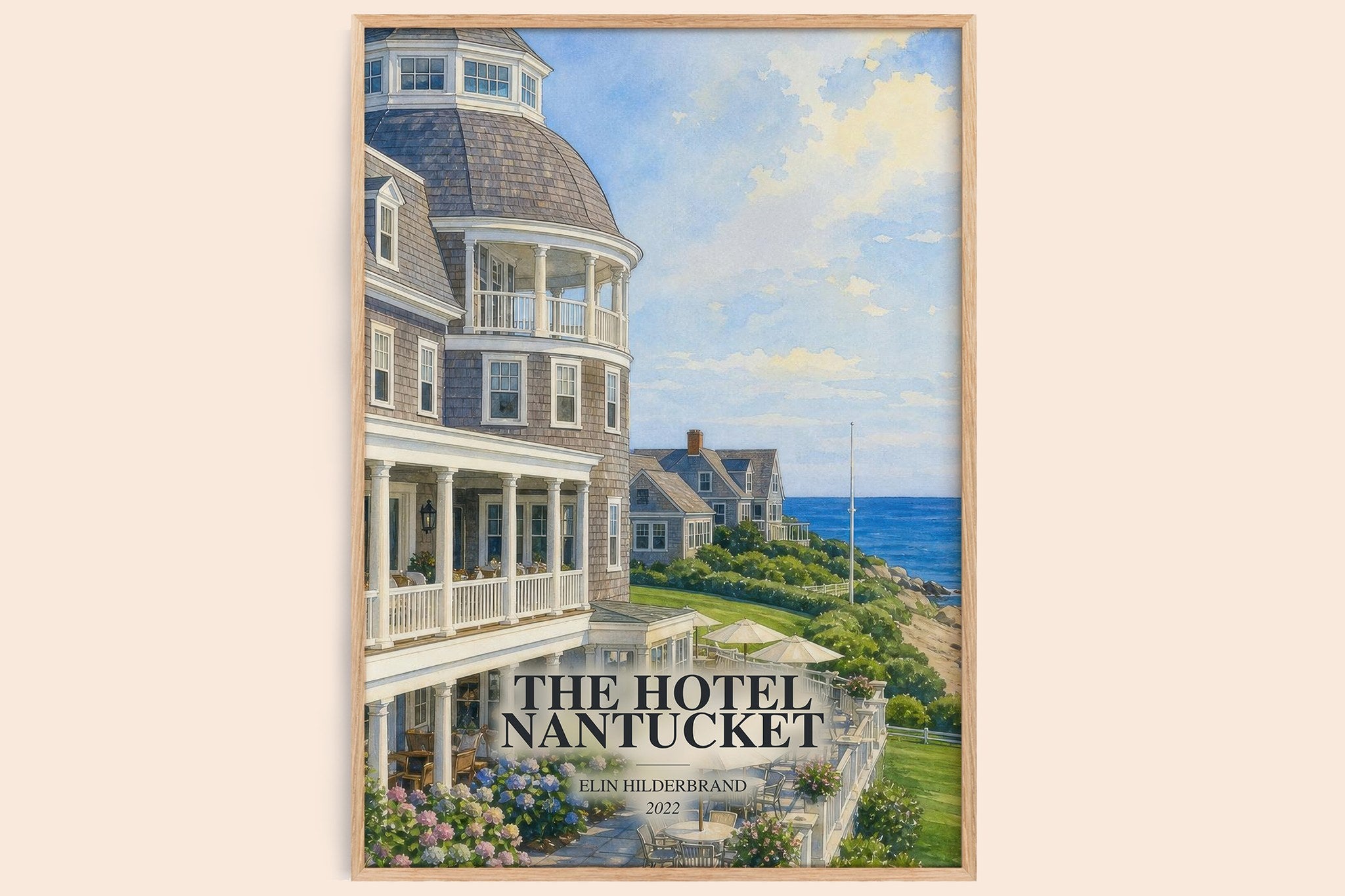 The Hotel Nantucket Book Watercolour Illustration by Elin Hilderbrand