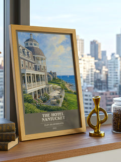 The Hotel Nantucket book cover poster colour and style options – Elin Hilderbrand book art