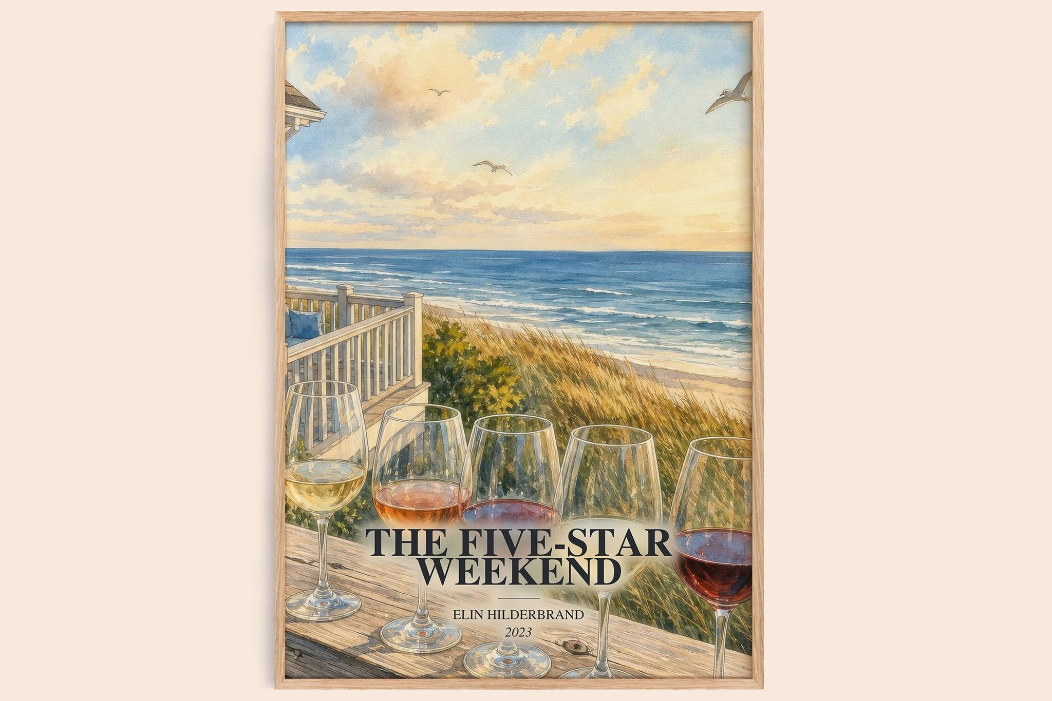 Five-Star Weekend Book Watercolour Illustration by Elin Hilderbrand