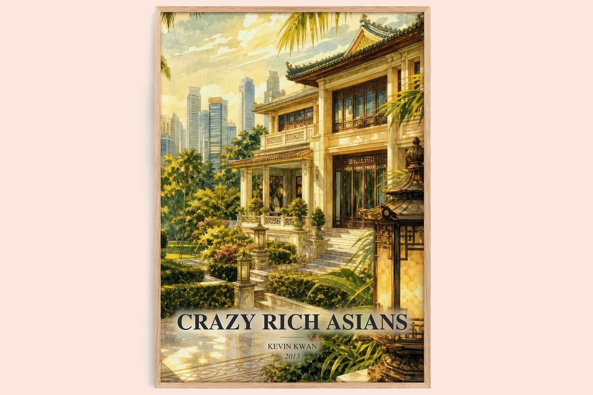 Crazy Rich Asians Book Watercolour Illustration by Kevin Kwan
