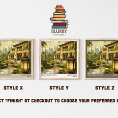 Crazy Rich Asians Literary Art Print by Kevin Kwan – Style X, Y and Z square prints side by side – choose your finish