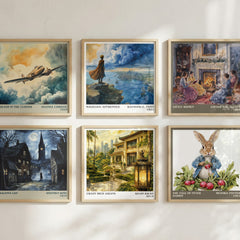 Crazy Rich Asians Literary Art Print by Kevin Kwan – square print in a six-frame gallery wall