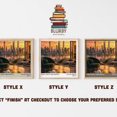 China Rich Girlfriend literary print in frame leaning in hallway – contemporary fiction wall art