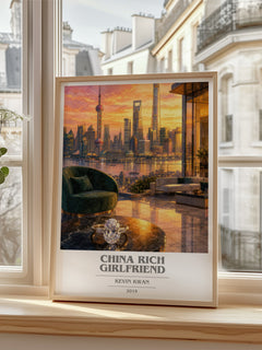 China Rich Girlfriend book cover poster colour and style options – Kevin Kwan book art