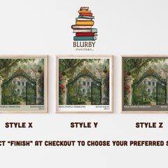 Rich People Problems literary print in frame leaning in hallway – contemporary fiction wall art
