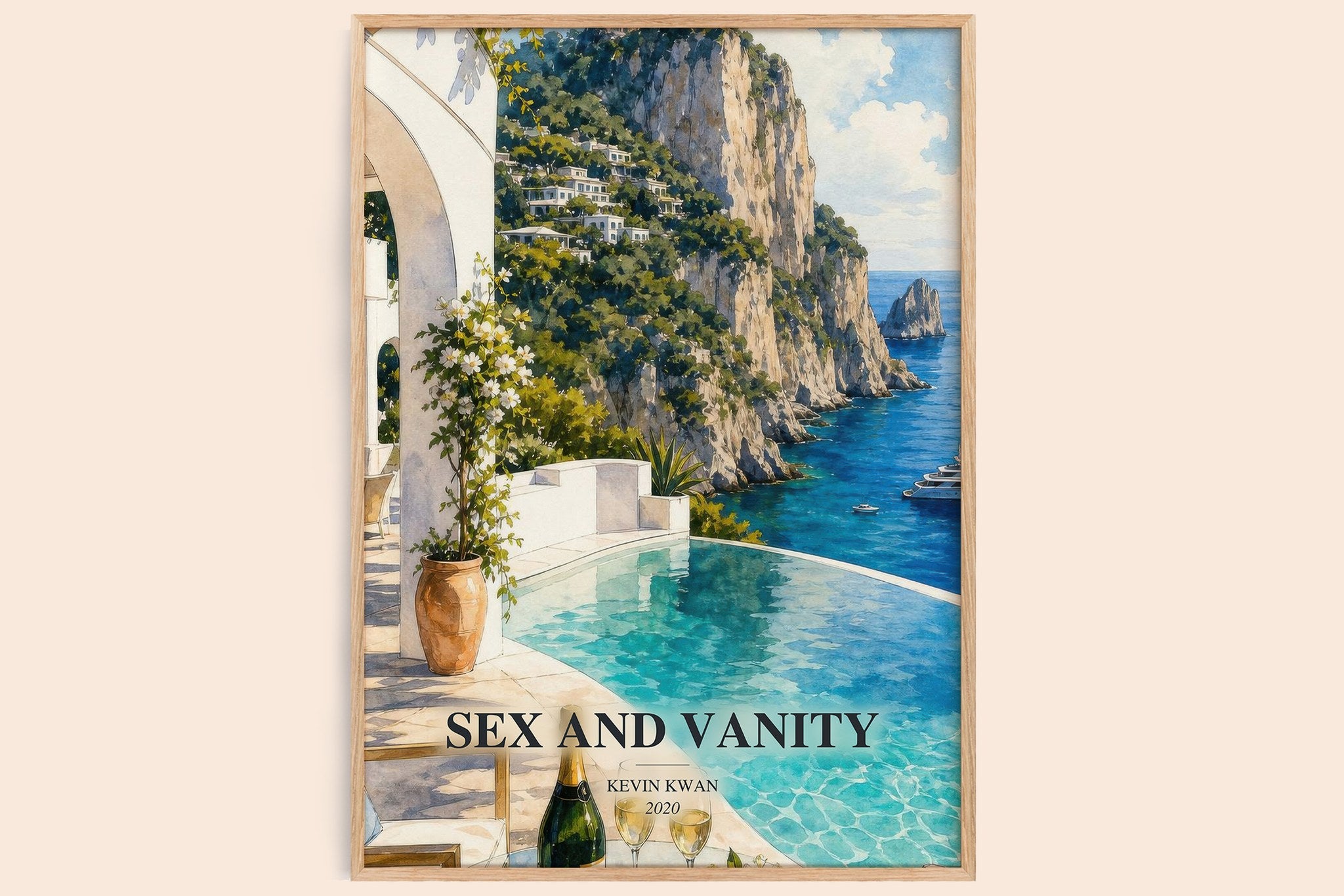 Sex and Vanity Book Watercolour Illustration by Kevin Kwan