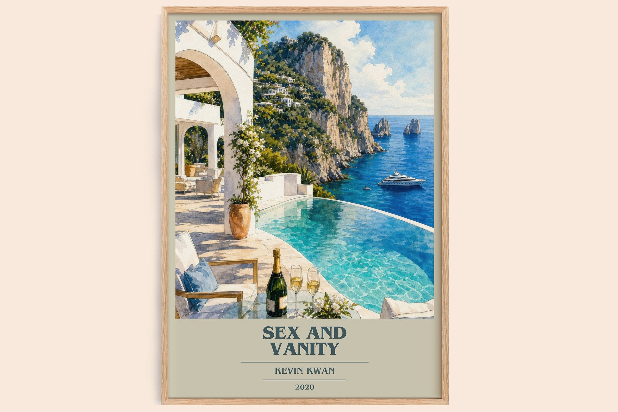 Sex and Vanity Book Cover Poster by Kevin Kwan