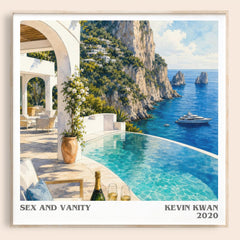 Sex and Vanity literary book poster by Kevin Kwan – framed literary art print