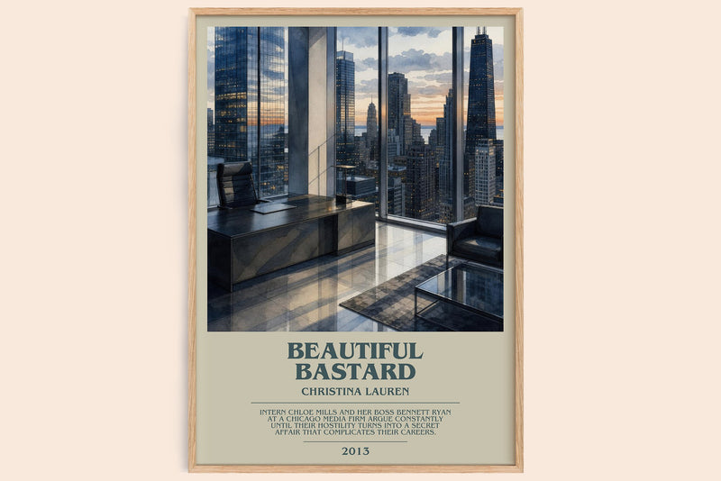Beautiful Bastard Bookish Wall Art by Christina Lauren (Modern style)