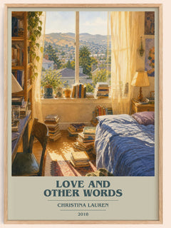 Love and Other Words book cover book poster by Christina Lauren – framed literary art print