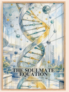 The Soulmate Equation watercolour book poster by Christina Lauren – framed literary art print