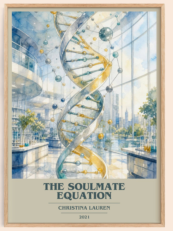 The Soulmate Equation book cover book poster by Christina Lauren – framed literary art print