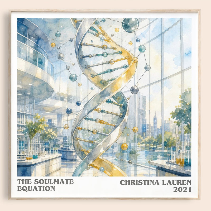 The Soulmate Equation literary book poster by Christina Lauren – framed literary art print