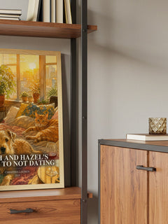 Josh and Hazel's Guide to Not Dating book watercolour illustration paper finish options – matte satin gloss
