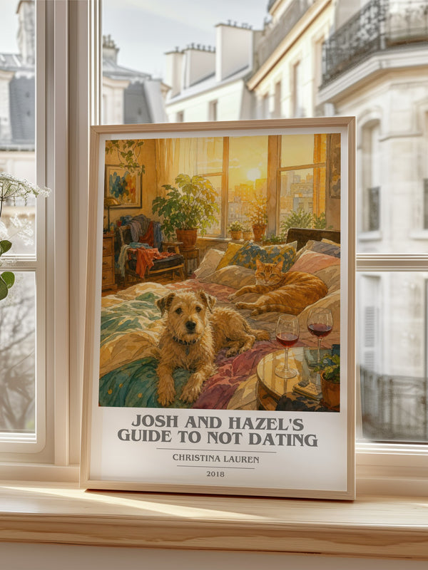 Josh and Hazel's Guide to Not Dating book cover poster colour and style options – Christina Lauren book art